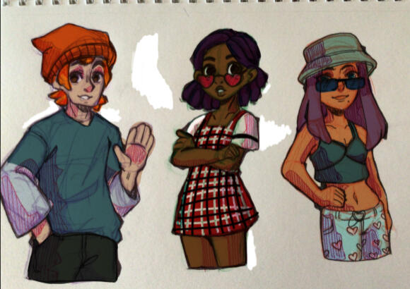 art style exploration sketches